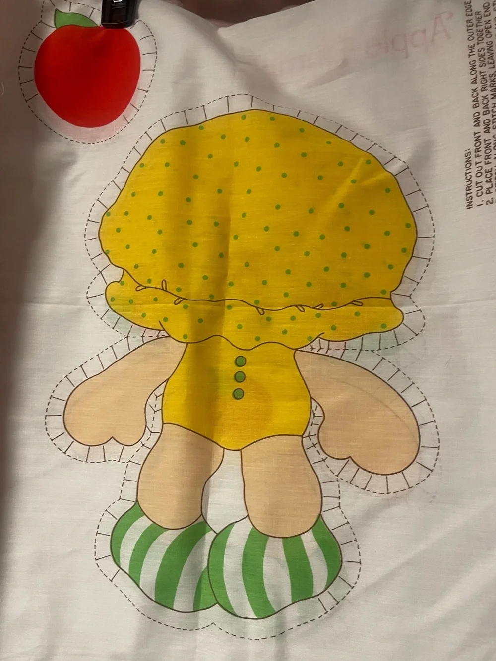 Apple Dumplin' Fabric Panel by Apple in Yellow, Red, Green